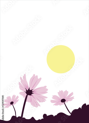 Abstract art background vector. Gold striped art flower and botanical leaves, Organic shapes, wallpaper in minimal style. Vector