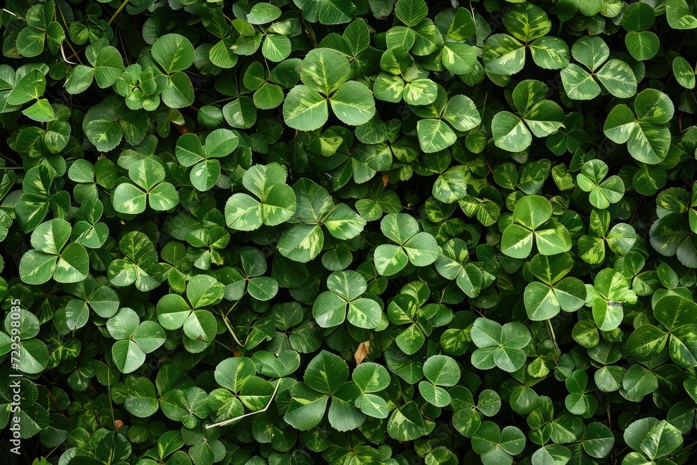 Clover plant texture background. Generative AI Clover plant texture background. Generative AI