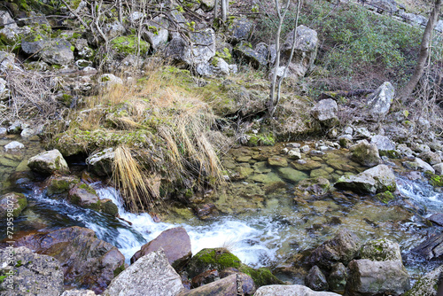 Waterfall in Nacimiento del Rio Mundo in Spain photo