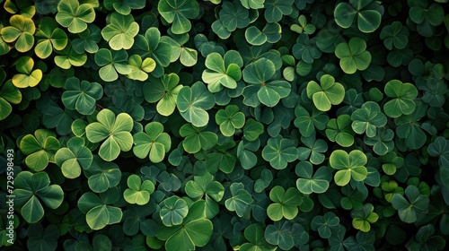 Clover plant texture background. Generative AI