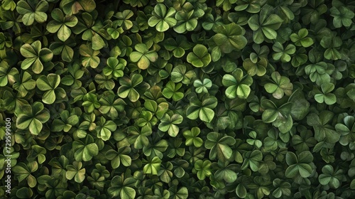 Clover plant texture background. Generative AI