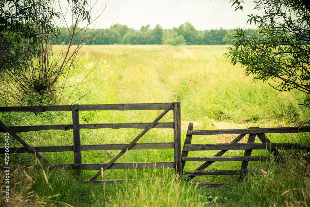 old wooden gate on the farm old wooden gate on the farm