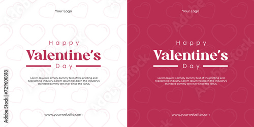 Happy Valentine's Day post templates for social media. Valentine's Day social media posts. Happy Valentines Day