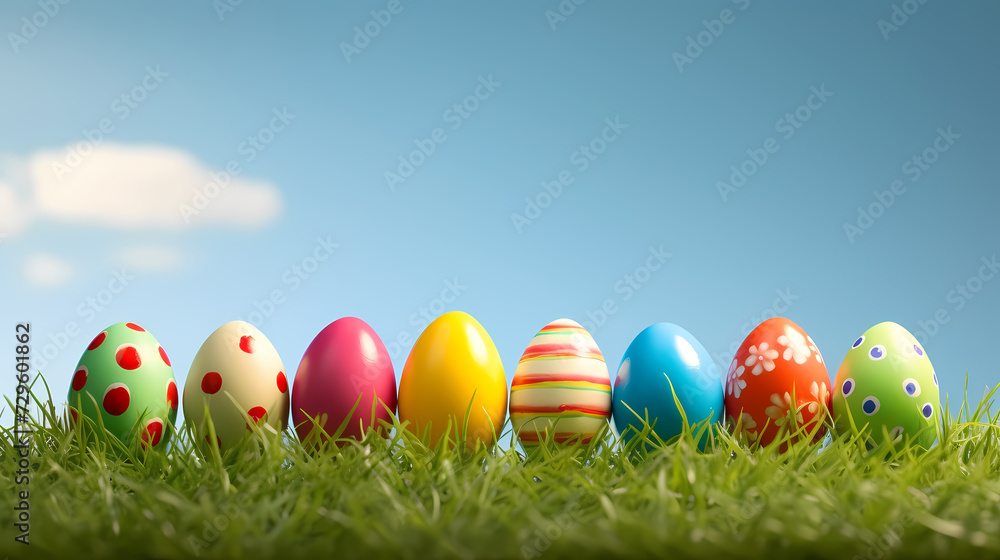 Easter banner with copy space