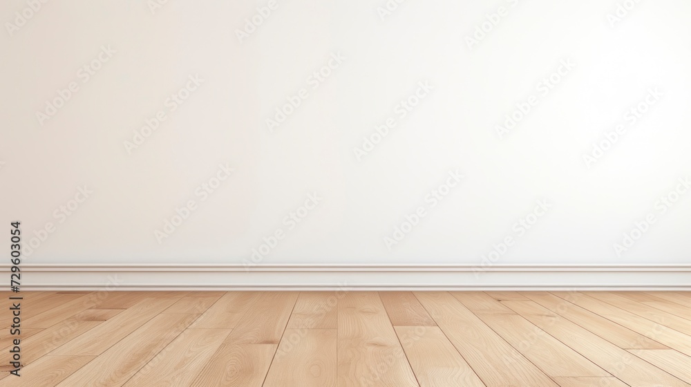 Empty room with wooden floor and white wall. Empty room with wooden floor and white wall.