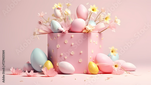 Easter banner with copy space