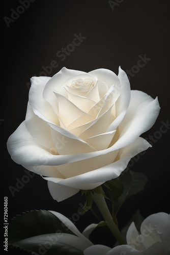 white rose on black