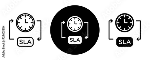 SLA outline icon collection or set. SLA Thin vector line art