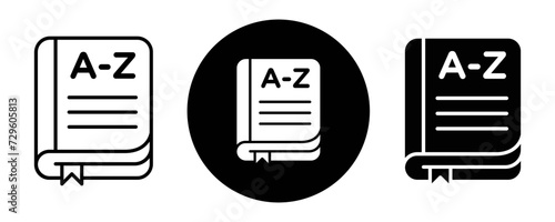 Terminology outline icon collection or set. Terminology Thin vector line art