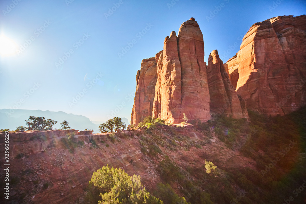 Golden Hour over Cathedral Rock, Sedona - Elevated View