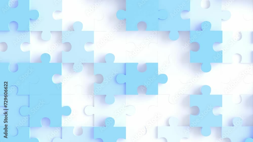 jigsaw puzzle children fun related 3d background animation loop. can be used to represent teamwork business, puzzle pattern or table game education, preschool creativity jigsaw puzzle children fun related 3d background animation loop. can be used to represent teamwork business, puzzle pattern or table game education, preschool creativity