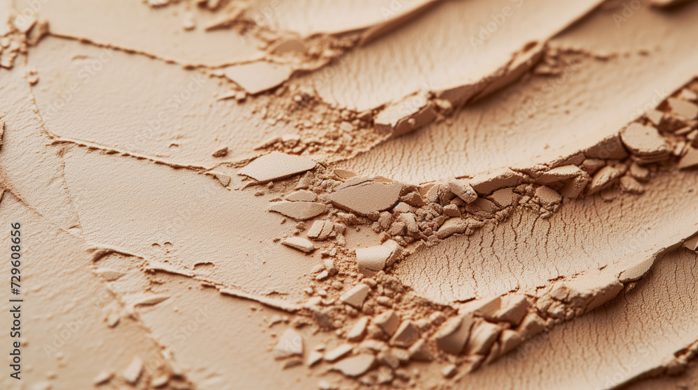 Naklejka premium Texture canvas of complexion beige powder textures