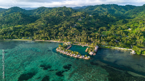 Overwater bungalow villas in Savusavu, Fiji