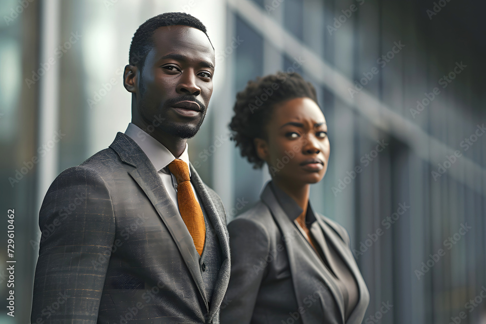 successful business couple business partners. finance team. motivating leaders of a business corporation.