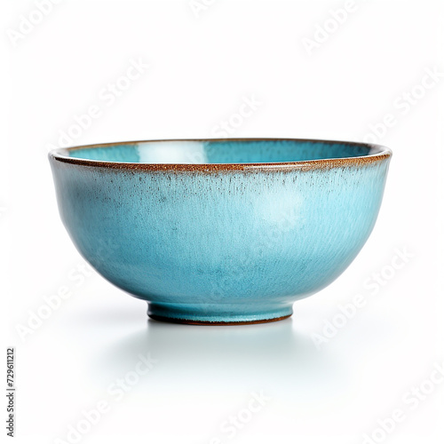 ceramic bowl isolate on white made with generative ai