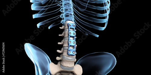 Принти на полотні Orthopedic Spine Fixation Spinal Fixator Anterior Lumbar Plate