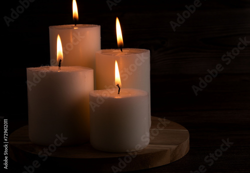 photography, candle, candlelight, burning, copy space, flame, wax, relaxation, celebration, horizontal, night, aromatherapy, light, dark, table, no people, religion, bright