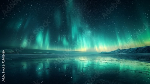 Gazing at the mesmerizing Northern Lights dancing across the Arctic sky © yganko