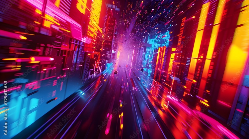 ADHD Awareness Campaign: Dynamic Movement, SynthWave Style, Energetic Colors, Motion Blur Effect in 32-Bit Isometric ADHD Awareness Campaign: Dynamic Movement, SynthWave Style, Energetic Colors, Motion Blur Effect in 32-Bit Isometric