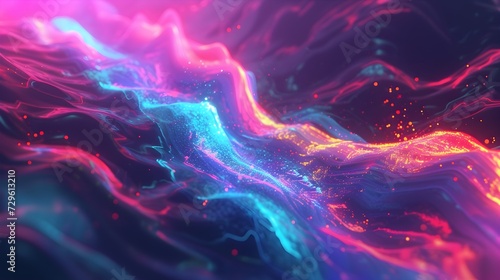 Dynamic ADHD Awareness: SynthWave Style with Energetic Colors, Motion Blur in 32-Bit Isometric