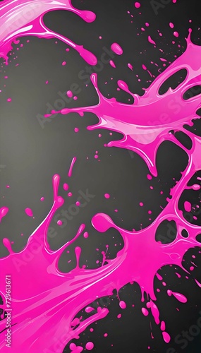 Pink watery splash background. AI Generated