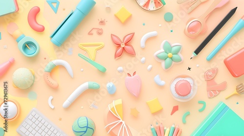 Therapeutic Tools: Pastel Vector Illustrations with Positive Symbols for Engaging Business Card Design