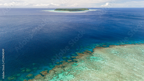 Fototapeta Naklejka Na Ścianę i Meble -  Cruise ship tour through remote Lau islands of Fiji