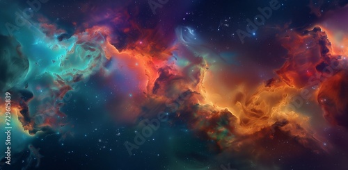 Galactic Symphony: Cosmic Swirls in the Ocean of Stars © Artbotics
