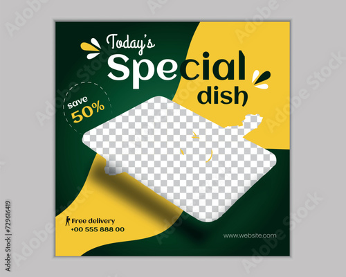Christmas offer fast-food social media post web banner template