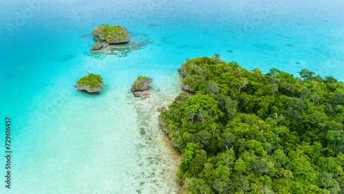 Islands of Fiji from drone above © Michael