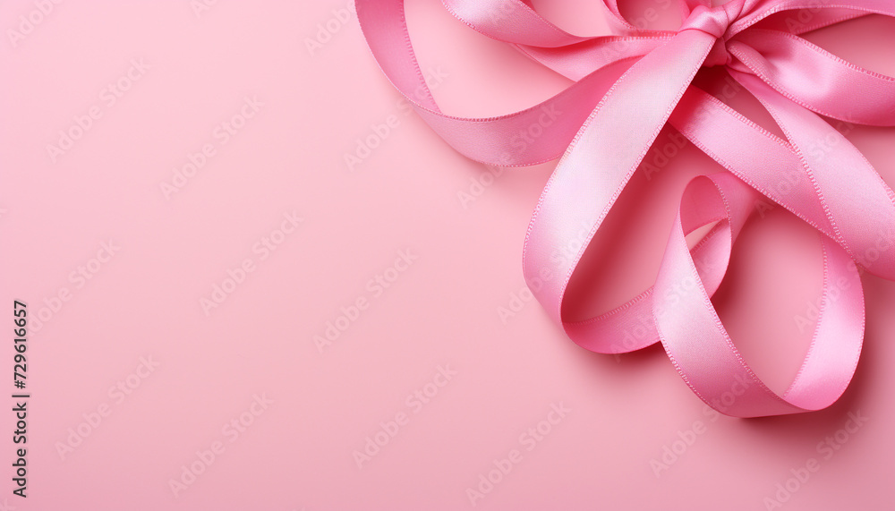 Abstract pink silk backdrop with ornate decoration and shiny gift generated by AI