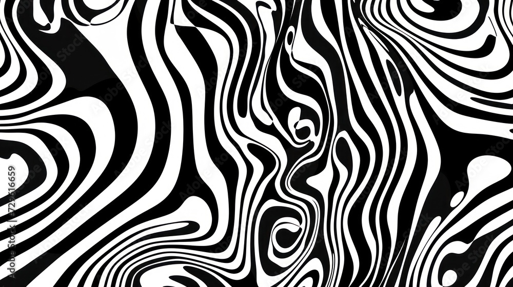 A black and white background with waves, swirls, and twisted pattern A black and white background with waves, swirls, and twisted pattern