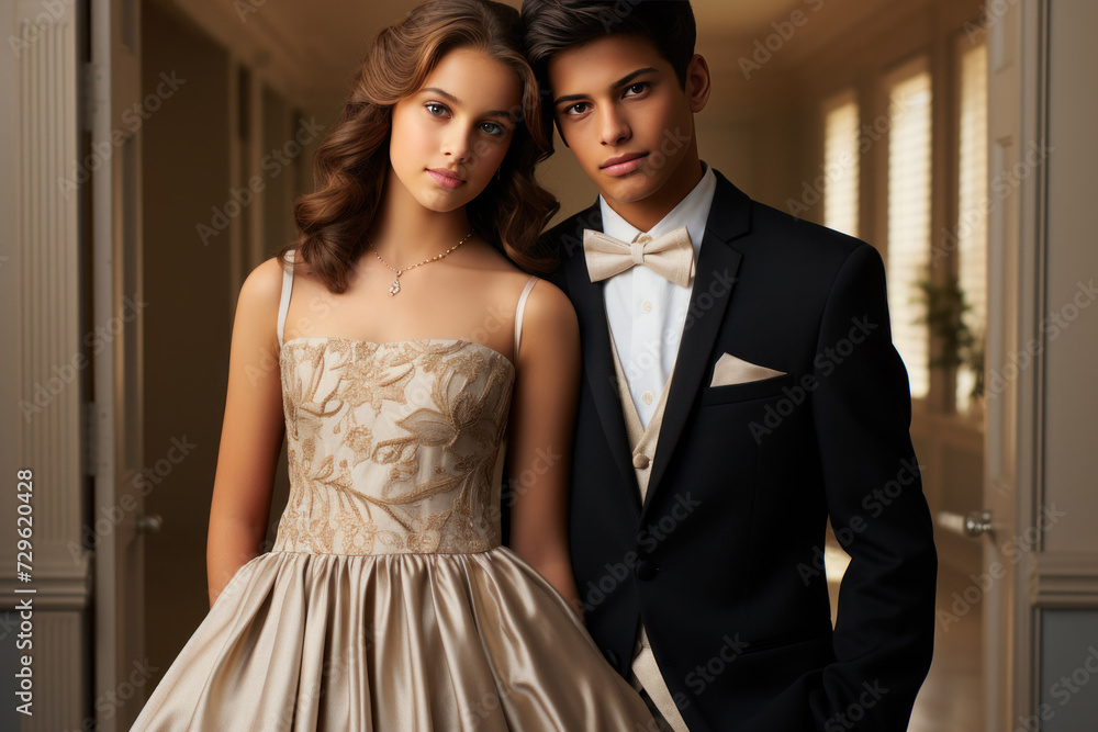 High School Sweethearts Dressed for the Promenade