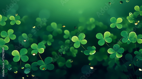 Beautiful green St. Patrick's Day background banner photo
