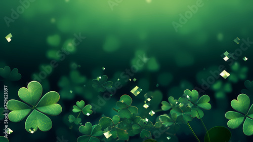 Beautiful green St. Patrick's Day background banner