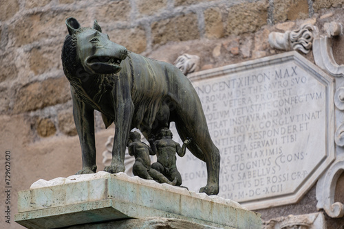 Luperca, the she-wolf who according to Roman mythology nursed Romulus and Remus, founders of Rome, Rome, Lazio, Italy