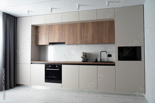 Photography Modern built-in kitchen in minimalist style