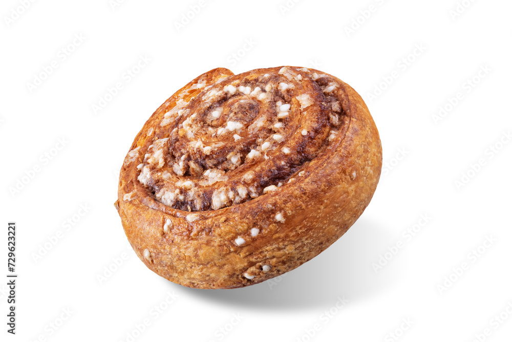Cinnamon roll buns on a white isolated background Cinnamon roll buns on a white isolated background
