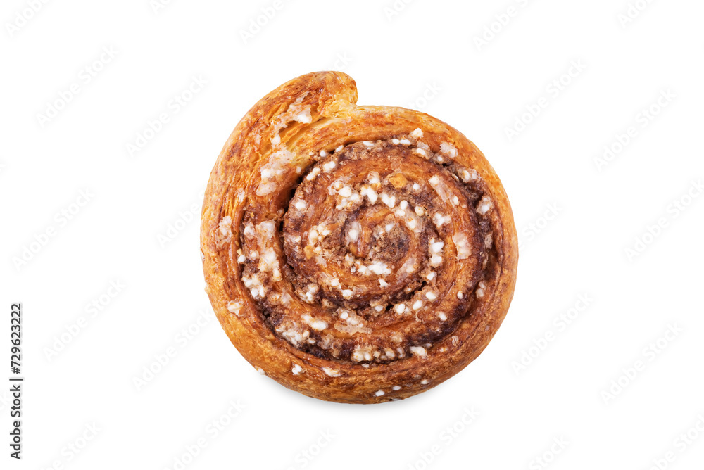 Fototapeta premium Cinnamon roll buns on a white isolated background