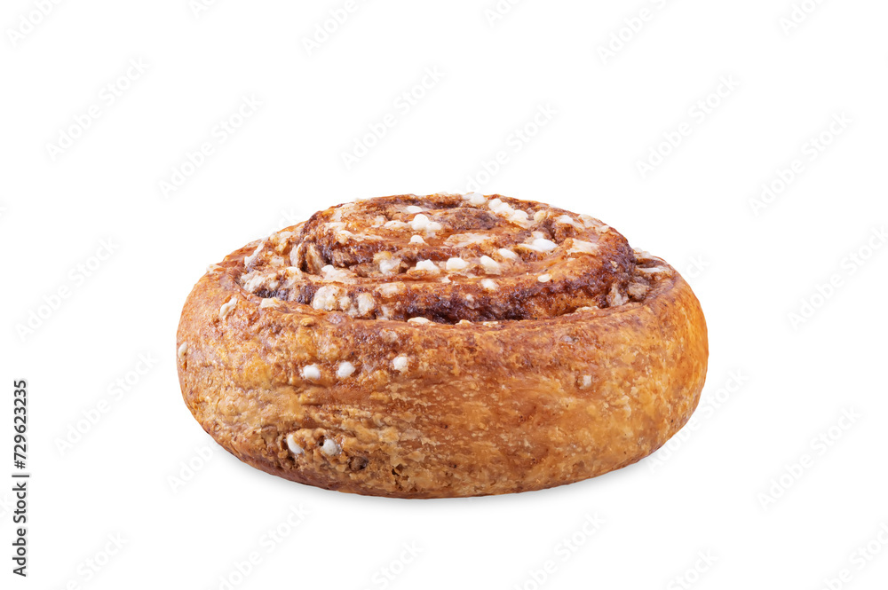 Cinnamon roll buns on a white isolated background Cinnamon roll buns on a white isolated background