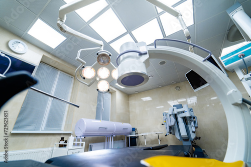 Medical equipment and table in the operating room