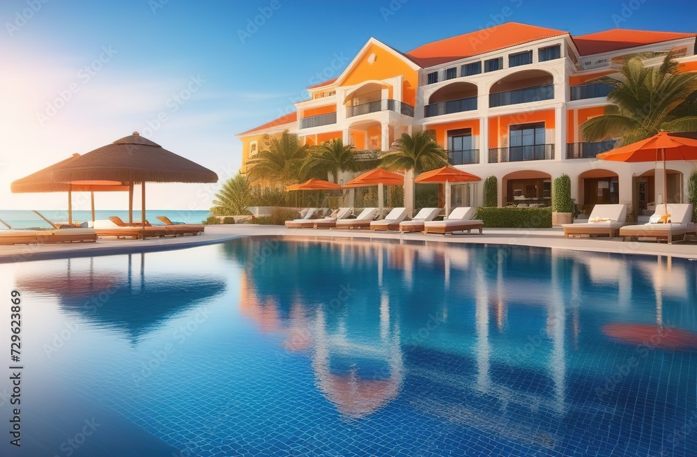 Spa resort and swimming pool in the luxury hotel Spa resort and swimming pool in the luxury hotel
