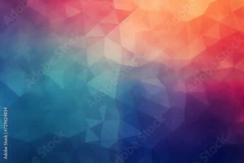 Abstract colorful polygonal background. Triangular low poly style. Ai generated.