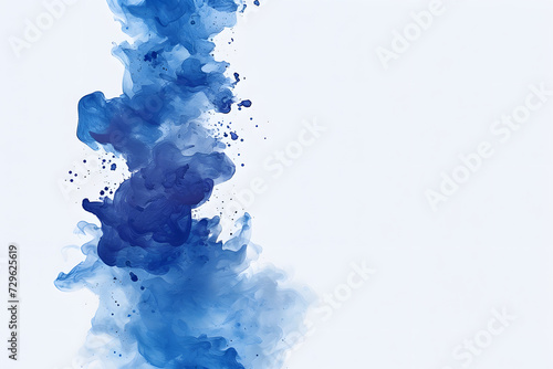 Delicate dance of blue pigment in aquatic medium.