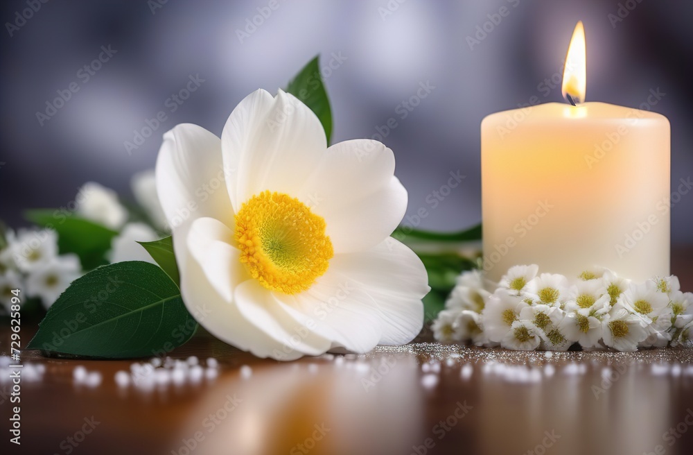 Spa still life with candles and flowers Spa still life with candles and flowers