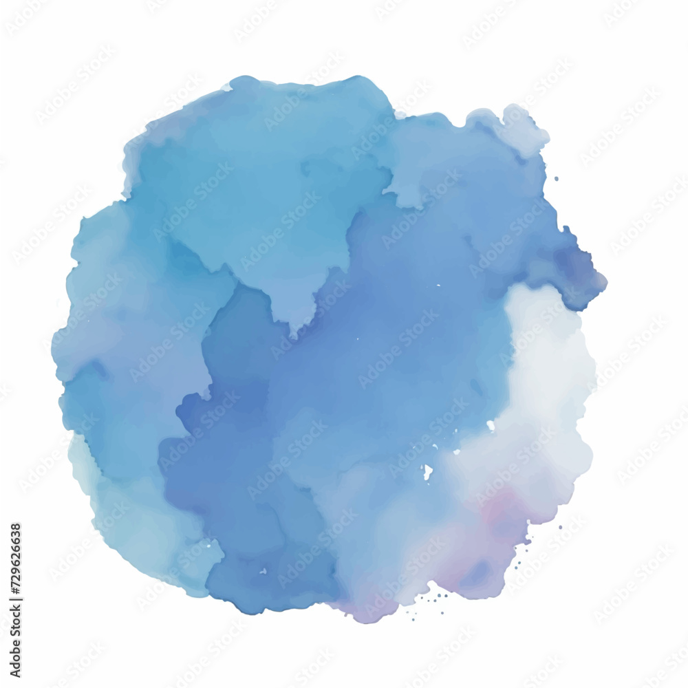 Abstract blue watercolor background. Watercolor splash	