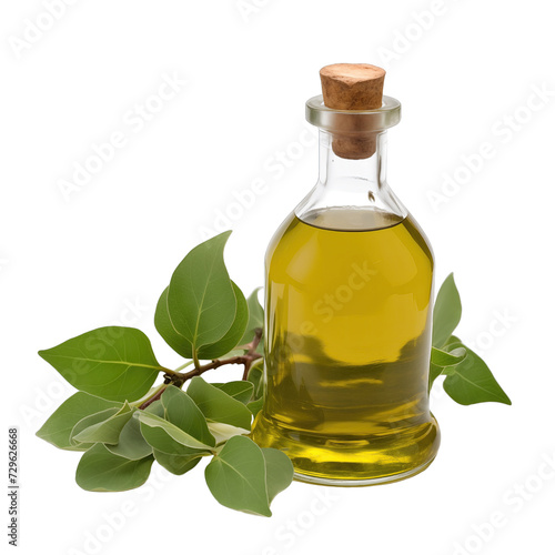 fresh raw organic balsam poplar oil in glass bowl png isolated on white background with clipping path. natural organic dripping serum herbal medicine rich of vitamins concept. selective focus