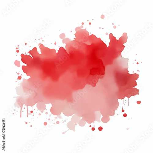 Abstract red watercolor background. Watercolor splash	