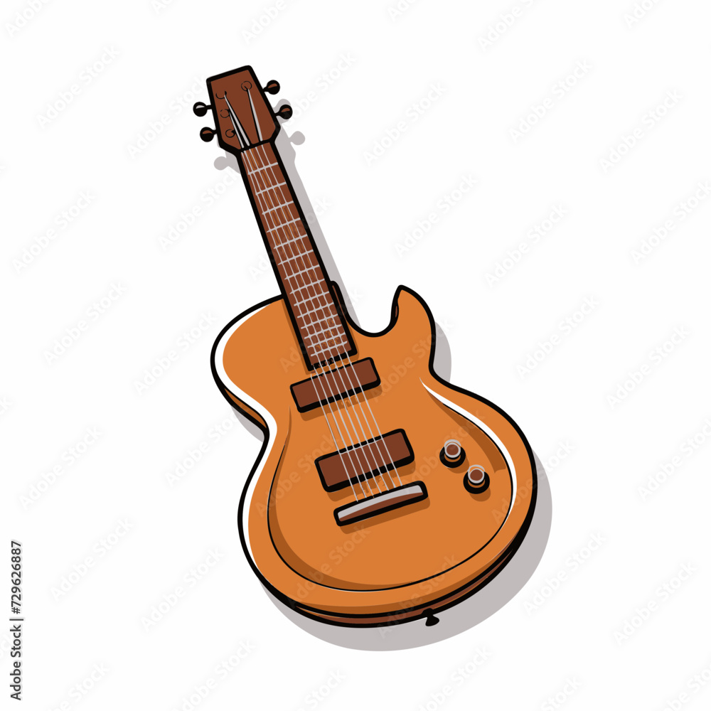 guitar isolated on white