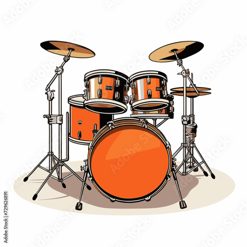 drum kit isolated on white
